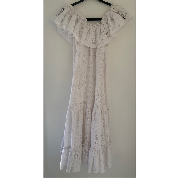 Isolda White Off-The-Shoulder Dress - Picture 7 of 7